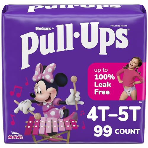 Pull-Ups Girls' Potty Training Pants, Size 4T-5T Training Underwear (38-50 lbs), 99 Count (3 Packs of 33)