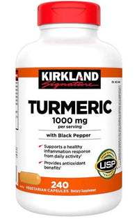 Kirkland Signature Turmeric 1000 mg, 1 Bottle of 240 Capsules