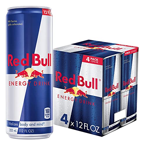 Red Bull Energy Drink, 12 Fl Oz Cans, (Pack of 4)