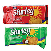 Wibisco Shirley Biscuits Mixed Flavor (4 Packs of 3.7oz Each, 2 Original 2 Coconut)