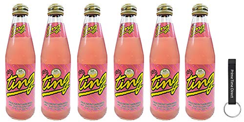 D&G Pink Ting Soda 10.14 oz bottles (6 pack) Bundle with PrimeTime Direct Keychain Bottle Opener in a PTD Sealed Box