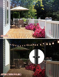 XDW-GIFTS String Light Pole - Steel Poles for Outdoor String Lights Hanging, Garden, Backyard, Patio Lighting Stand for Parties, Christmas, Wedding, 2 Pack