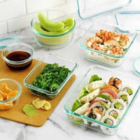 Snapware Pure Pyrex 18-Piece Glass Food Storage Set, 2.6, Clear