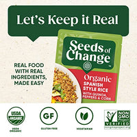 SEEDS OF CHANGE Organic Spanish Style Rice, Microwaveable Ready to Heat, 8.5 Ounce (Pack of 12)