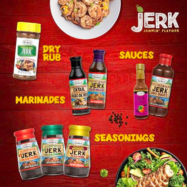 Grace Jamaican Jerk Seasoning Paste - 10oz - Mild Jerk Seasoning Jamaican Style - Caribbean Jerk Seasoning Mix for Jerk Chicken Seasoning & Oxtail Seasoning - Best BBQ Rub for Pork Ribs & Steaks 2 Pack
