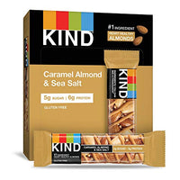 KIND Bars, Caramel Almond & Sea Salt, Healthy Snacks, Gluten Free, Low Sugar, 6g Protein, 12 Count