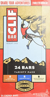 SCS Clif Bar Energy Bar, Variety Pack - 2.4 Oz. - 24 Ct.