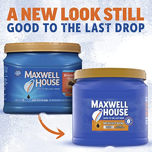 Maxwell House Breakfast Blend Light Roast Ground Coffee (25.6 oz Canister)