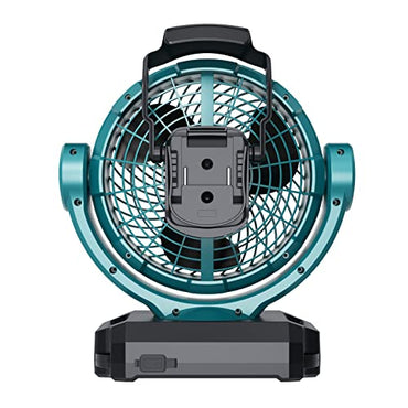 DTEZTECH Cordless Fan Powered by Makita 18V LXT Lithium-ion Battery/DC Cord, Floor Fan Battery Operated, 8-1/2" Fan for Camping, Gym, Garage, Travel, Office, Bedroom