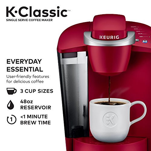 Keurig K-Classic Single Serve K-Cup Pod Coffee Maker, Rhubarb