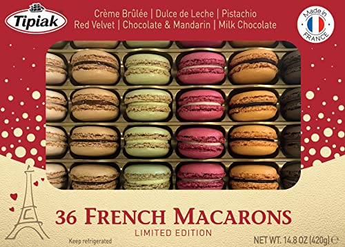 Tipiak French Macarons, Limited Edition, Variety Pack, 14.8 oz, 36 ct