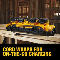 DEWALT 20V MAX* Charger, 4-Port, Rapid Charge (DCB104) , Black/Yellow