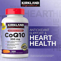 Kirkland Signature CoQ10 300mg 100 Softgels