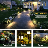 GIGALUMI Solar Outdoor Lights,12 Pack LED Solar Lights Outdoor Waterproof, Solar Walkway Lights Maintain 10 Hours of Lighting for Your Garden, Landscape, Path, Yard, Patio, Driveway