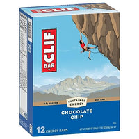 Clif Bar - Chocolate Chip - Made with Organic Oats - 10g Protein - Non-GMO - Plant Based - Energy Bars - 2.4 oz. (12 Pack)