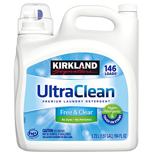 Kirkland Signature Ultra Clean Free & Clear HE Premium Hypo-Allergenic 146 Loads Liquid Laundry - (5.73L)