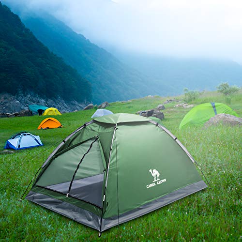 CAMEL CROWN Tents for Camping 2/3/4/5 Person Camping Dome Tent, Waterproof,Spacious, Lightweight Portable Backpacking Tent for Outdoor Camping/Hiking