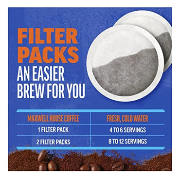 Maxwell House, Filter Packs, Original Roast, 10 Count, 5.3oz Packaging May Vary (Pack of 2)