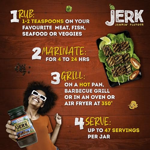 Grace Jamaican Jerk Seasoning Paste - 10oz - Mild Jerk Seasoning Jamaican Style - Caribbean Jerk Seasoning Mix for Jerk Chicken Seasoning & Oxtail Seasoning - Best BBQ Rub for Pork Ribs & Steaks 2 Pack