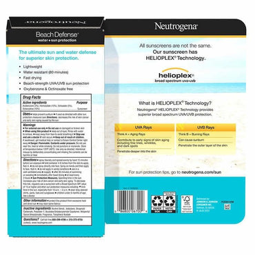 Neutrogena Beach Defense Sunscreen Spray, SPF 60+, 2 Count of 8.5 oz