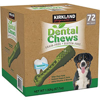 Kirkland Signature Dental Chews 72 Dog Treats, green