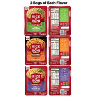 Rice-A-Roni Heat & Eat Rice, Microwave Rice, Quick Cook Rice, 3 Flavor Variety Pack, (6 Pack)