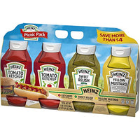 Heinz Ketchup, Mustard, and Sweet Relish Picnic Pack, 4 Pack