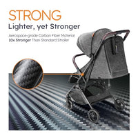 MAMAZING Lightweight Baby Stroller, Ultra Compact & Airplane-Friendly Travel Stroller, One-Handed Folding Stroller for Toddler, Only 11.5 lbs, Black