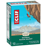 CLIF BAR - Oatmeal Raisin Walnut - Made with Organic Oats - 10g Protein - Non-GMO - Plant Based - Energy Bars - 2.4 oz. (12 Pack)