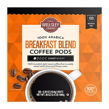 Wellsley Farms Breakfast Blend Coffee K-Cup Pods, 100 ct.