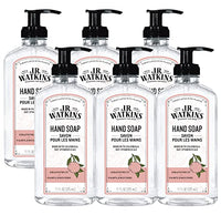 J.R. Watkins Gel Hand Soap, Scented Liquid Hand Wash for Bathroom or Kitchen, USA Made and Cruelty Free, 11 fl oz, Grapefruit, 6 Pack