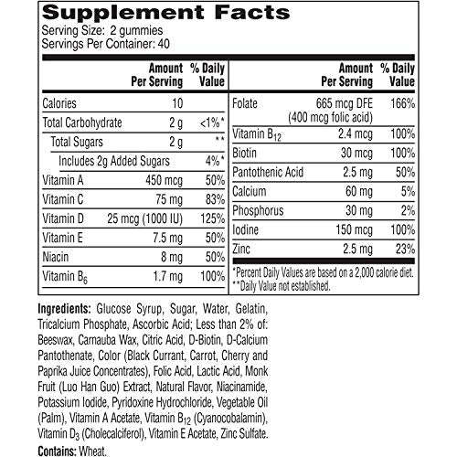 One A Day Women’s Multivitamin Gummies, Supplement with Vitamin A, C, D, E and Zinc for Immune Health Support*, Calcium & more, 80 count