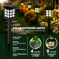 GIGALUMI Solar Outdoor Lights,12 Pack LED Solar Lights Outdoor Waterproof, Solar Walkway Lights Maintain 10 Hours of Lighting for Your Garden, Landscape, Path, Yard, Patio, Driveway