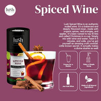 Lush Wine Mix, Holiday Spiced Wine, Makes 8+ Drinks, Organic Cocktail Mixers, Mocktails Non-Alcoholic Drinks, Mulled Apple Cider, Traditional Mulling Spices, Instant, Gluhwein, Sachet Bag - 3 Pack