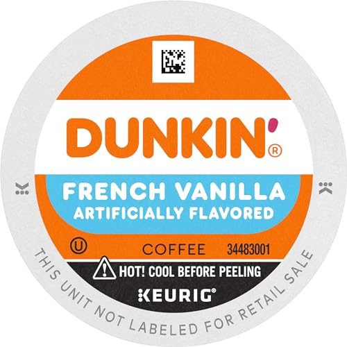 Dunkin' French Vanilla Flavored Coffee, 60 Keurig K-Cup Pods