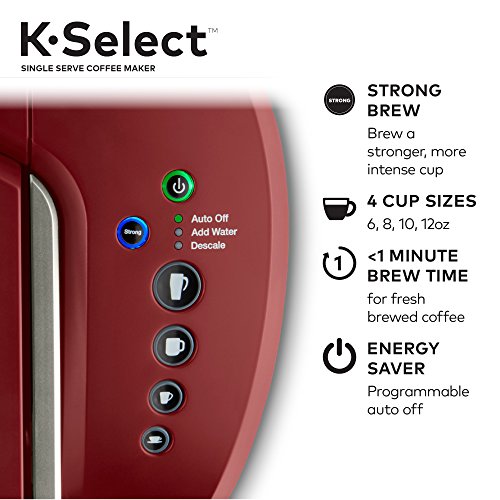 Keurig K-Select Single-Serve K-Cup Pod Coffee Maker, Vintage Red