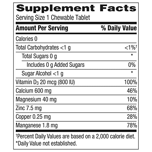 Caltrate Calcium & Vitamin D3 Supplement 600+D3 Plus Minerals Chewable Tablet, 600mg (Cherry, Orange, and Fruit Punch Flavors, 155 Count)