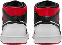 Jordan Mens Air 1 Mid Gym Red Black Toe - White/Gym Red-Black - Size 13