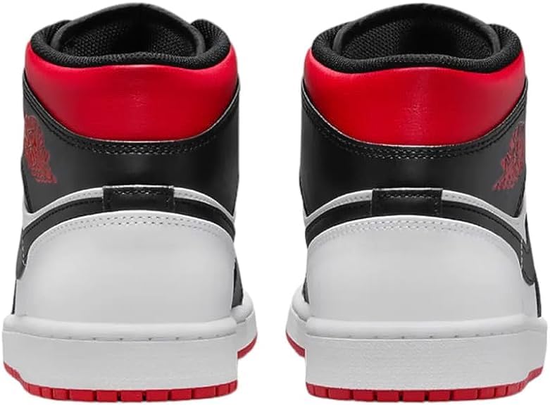 Air Jordan 1 Mid Men's Shoes Size - 12 White/Gym Red-Black