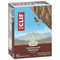 CLIF BAR - Chocolate Brownie Flavor - Made with Organic Oats - 10g Protein - Non-GMO - Plant Based - Energy Bars - 2.4 oz. (12 Pack)