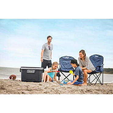 Coleman Portable Camping Chair with 4-Can Cooler - Perfect for Camping, Tailgates, Beach, Sports and More