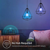 Kasa Smart Light Bulbs, Full Color Changing Dimmable Smart WiFi Bulbs Compatible with Alexa and Google Home, A19, 9W 800 Lumens,2.4Ghz only, No Hub Required, 4 Count (Pack of 1), Multicolor (KL125P4)