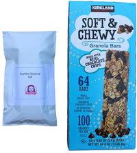 Kirkland Signature Soft & Chewy Chocolate Chip Granola Bars, 0.85 oz, 64 ct Bundled with a Sophley Surprise Gift