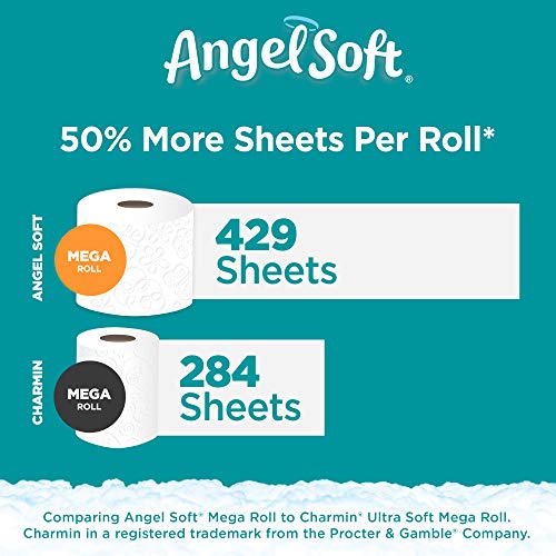 Angel Soft, Toilet Paper, 12 Mega Rolls, 12 Rolls