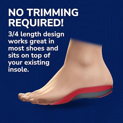 Dr. Scholl’s® Custom Fit® Orthotics 3/4 Length Inserts, CF 440, Customized for Your Foot & Arch, Immediate All-Day Pain Relief, Lower Back, Knee, Plantar Fascia, Heel, Insoles Fit Men & Womens Shoes