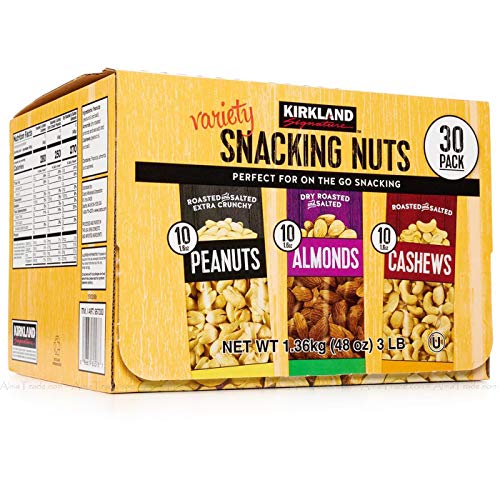 Kirkland Signature Variety Snacking Nuts, 3.0 lb-30 Count(Pack of 1)