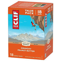 Clif Bar - Crunchy Peanut Butter - Made with Organic Oats - 11g Protein - Non-GMO - Plant Based - Energy Bars - 2.4 oz. (18 Pack)