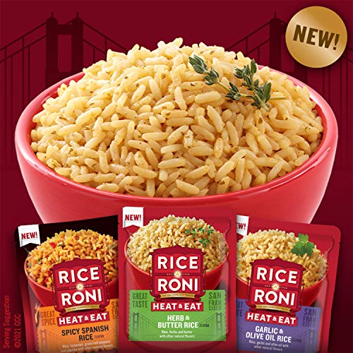 Rice-A-Roni Heat & Eat Rice, Microwave Rice, Quick Cook Rice, 3 Flavor Variety Pack, (6 Pack)