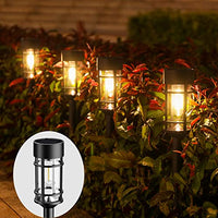 ILANCK Solar Pathway Lights 8 Pack, Bright Solar Lights Outdoor Waterproof IP65, LED Solar Garden Lights Metal Landscape Lighting for Yard, Path, Driveway