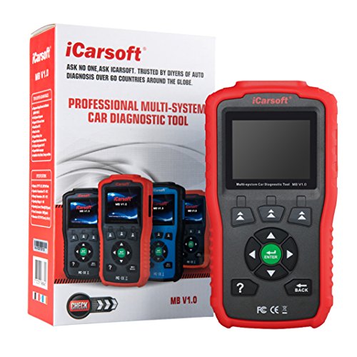 iCarsoft Multi-System Auto Diagnostic Tool MB V1.0 for Mercedes-Benz/Sprinter/Smart with Oil Reset (Red)